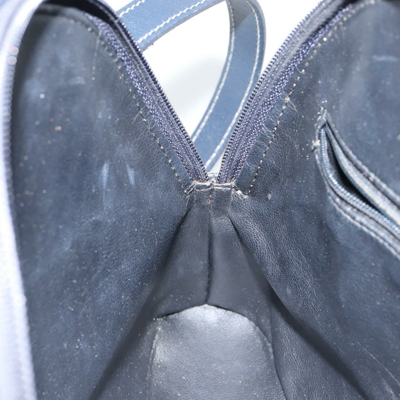 【日本直送】SAINT LAURENT Y 字形圖案手提包 皮革 2way Navy Gold Auth sw1605-19