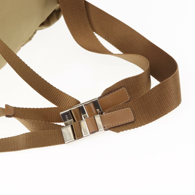 【日本直送】PRADA 雙肩包 尼龍 米色 銀色 正品 sw1597-7