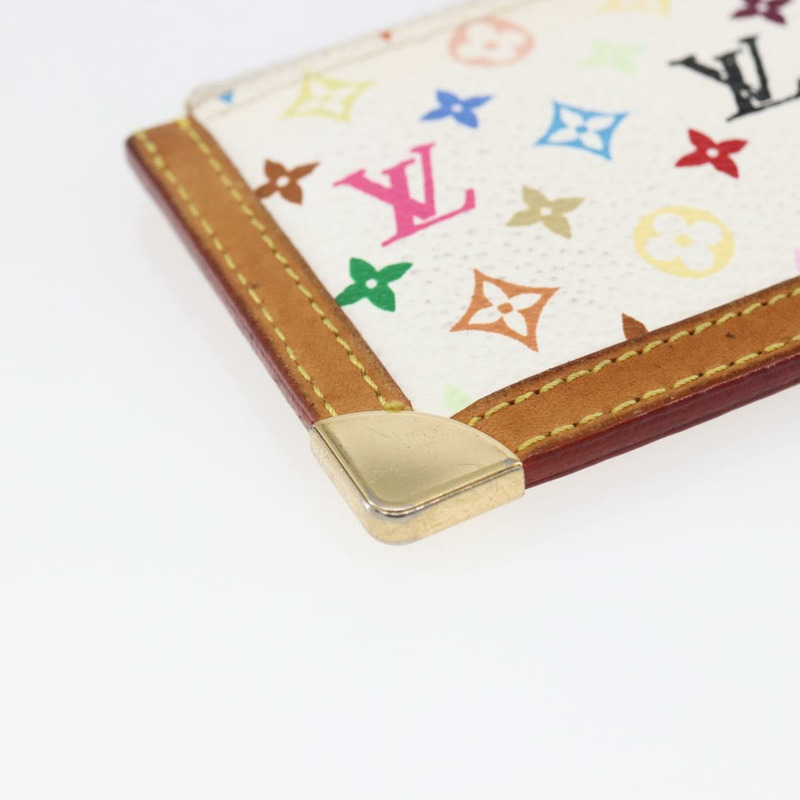【日本直送】路易威登 Multicolor Pochette Cles 零錢包 白色 M92655 LV Auth 145789-15