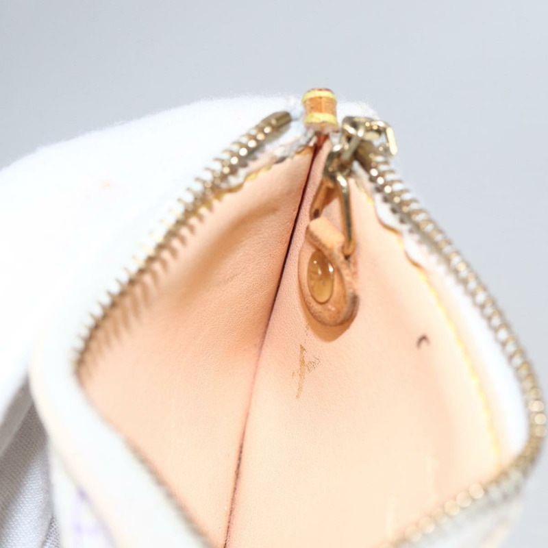 【日本直送】路易威登 Multicolor Pochette Cles 零錢包 白色 M92655 LV Auth 145789-17
