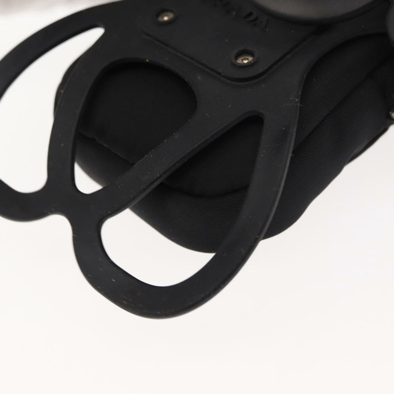 【日本直送】PRADA Tessuto 手機支架包 尼龍 黑色 銀色 正品 145556-8