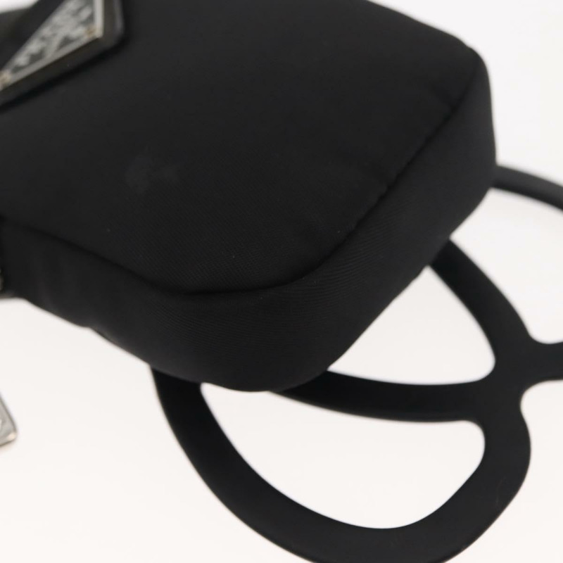 【日本直送】PRADA Tessuto 手機支架包 尼龍 黑色 銀色 正品 145556-13