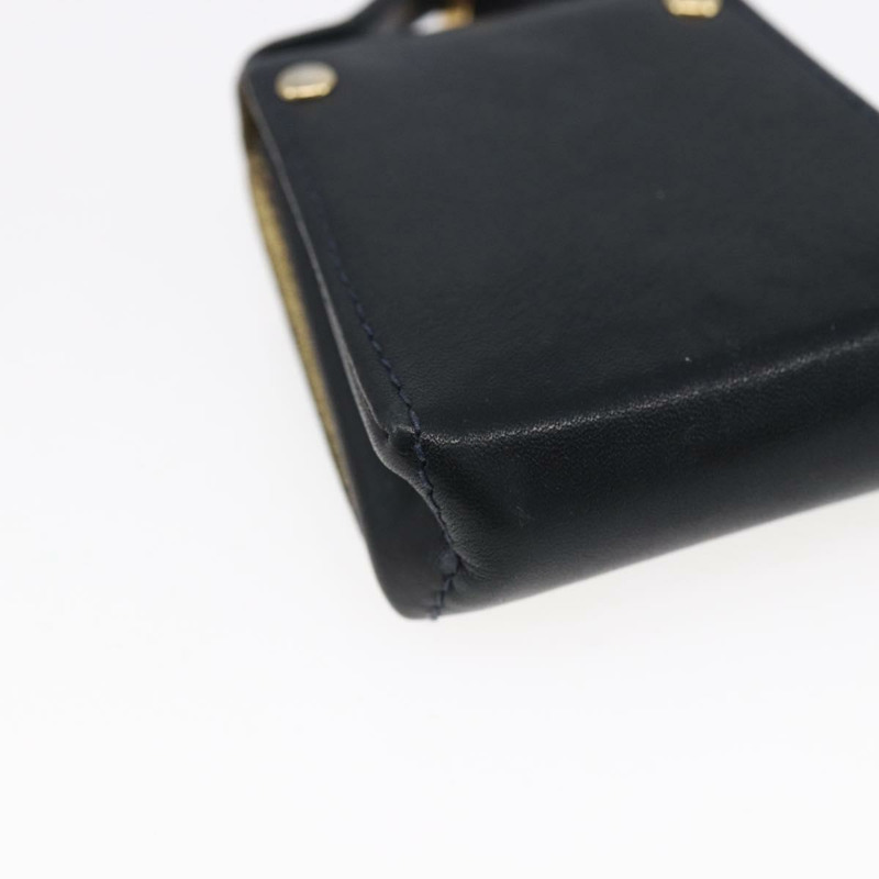 【日本直送】Salvatore Ferragamo Gancini Charm 皮革海軍藍金色正品 145546-15