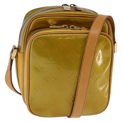 路易威登 Monogram Vernis Wooster 肩背包 灰色 M91036 LV Auth 145525