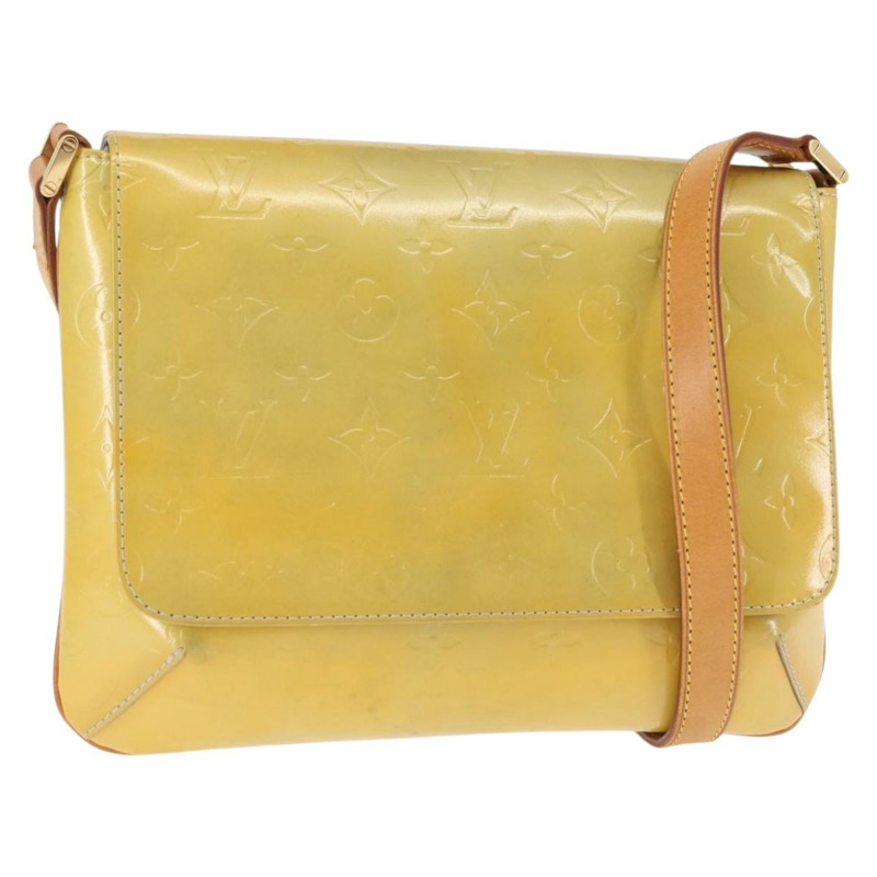 【日本直送】路易威登 Monogram Vernis Thompson Street Bag Gris M91008 LV Auth 145734-0