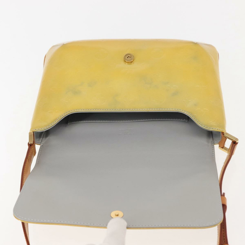 【日本直送】路易威登 Monogram Vernis Thompson Street Bag Gris M91008 LV Auth 145734-9