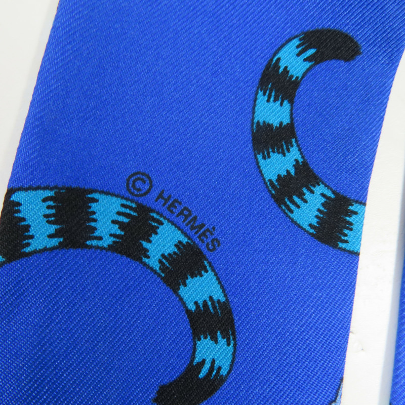 HERMES 絲質Twilly絲巾-5