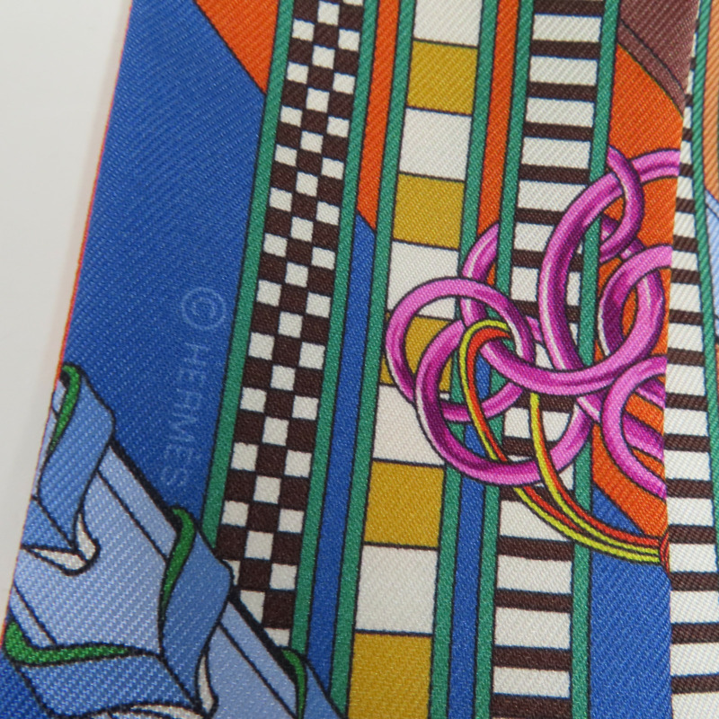 HERMES 絲質Twilly絲巾-5