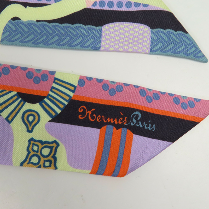 HERMES 絲質Twilly絲巾-3