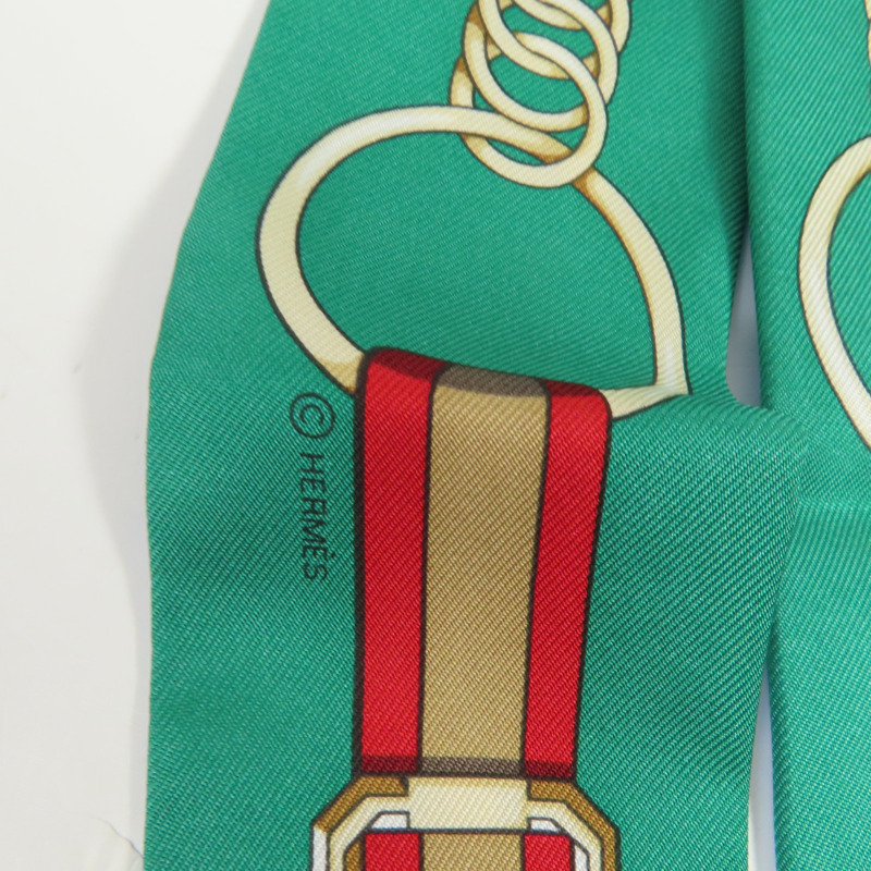 HERMES 絲質Twilly絲巾-4
