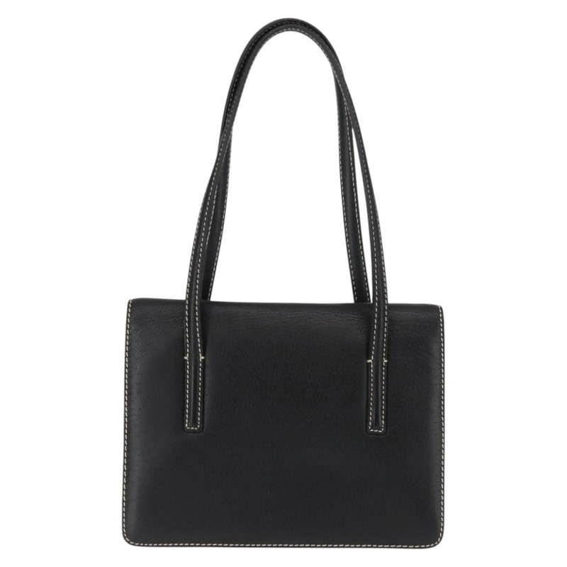 【日本直送】Salvatore Ferragamo Gancini 皮革肩背包 黑色 金色 正品 145502-1