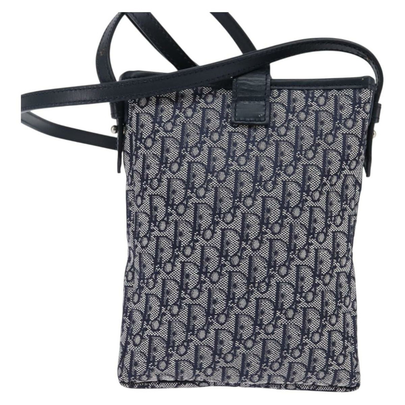 【日本直送】Christian Dior Trotter帆布肩背包 海軍藍 銀色 正品 145522-1
