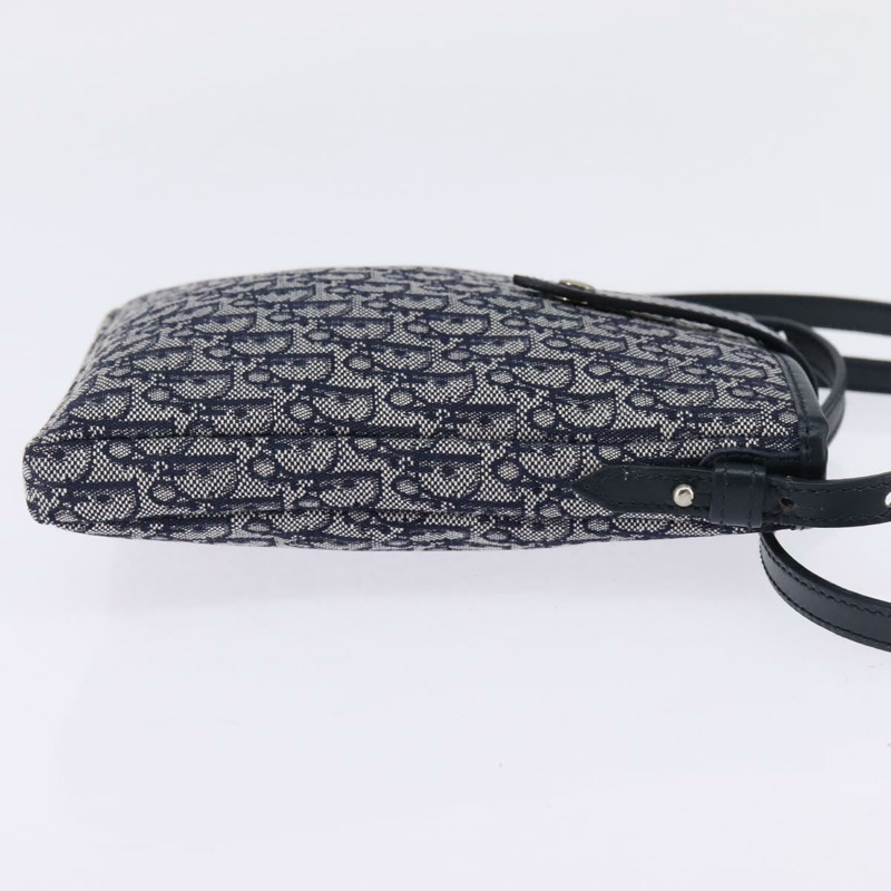 【日本直送】Christian Dior Trotter帆布肩背包 海軍藍 銀色 正品 145522-3