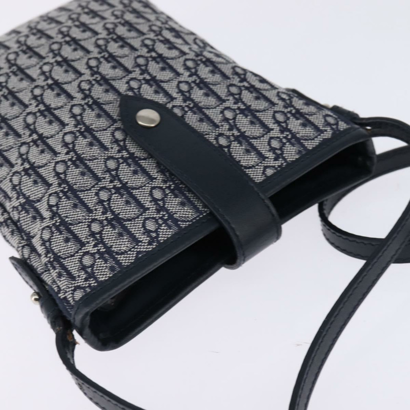 【日本直送】Christian Dior Trotter帆布肩背包 海軍藍 銀色 正品 145522-5