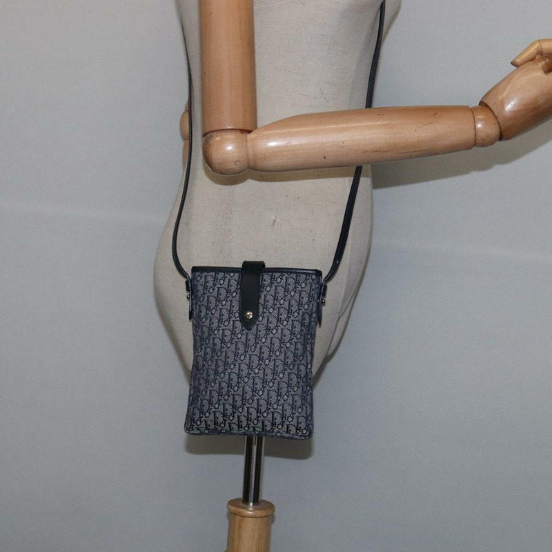 【日本直送】Christian Dior Trotter帆布肩背包 海軍藍 銀色 正品 145522-18