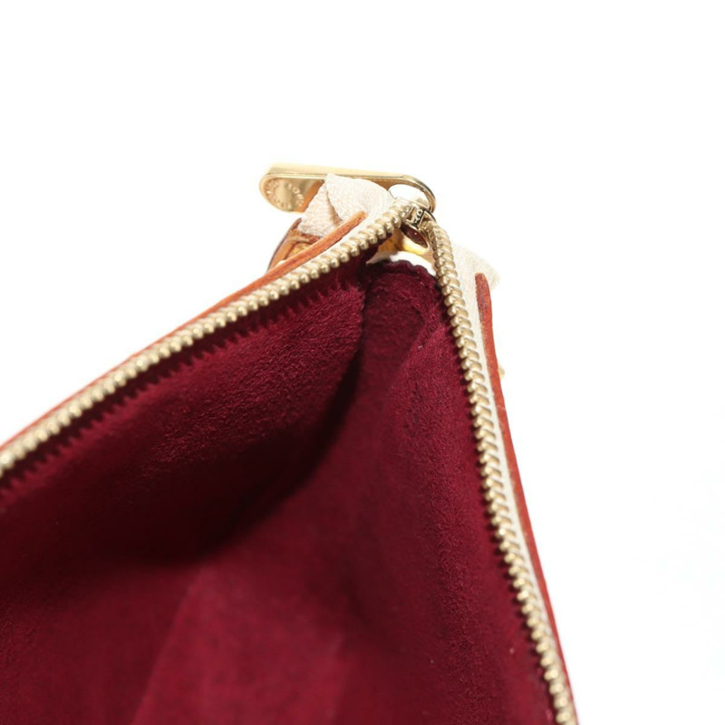 【日本直送】路易威登 (LOUIS VUITTON) 多色 Pochette Accessoires 手拿包 白色 M92649 LV Auth 146161A-22