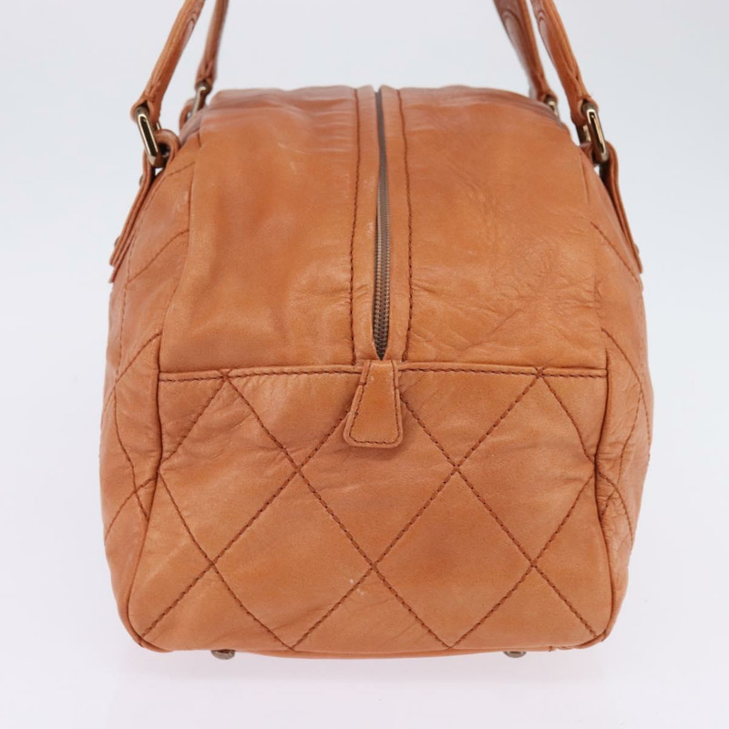 【日本直送】香奈兒 (CHANEL) 野性絎縫單肩包 棕色皮革 CC Auth 146246-3