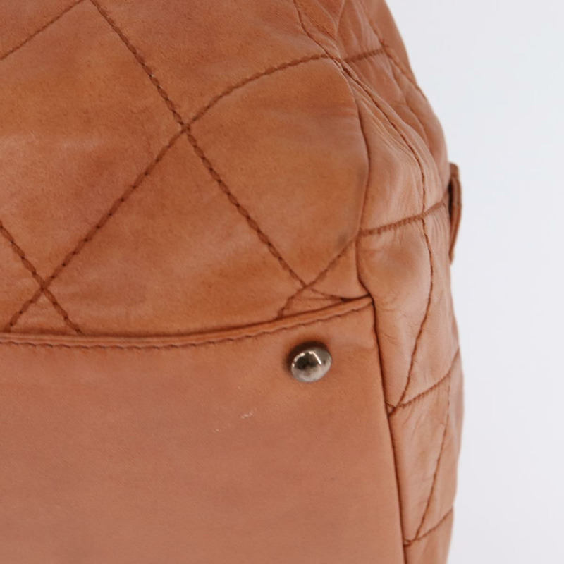 【日本直送】香奈兒 (CHANEL) 野性絎縫單肩包 棕色皮革 CC Auth 146246-13