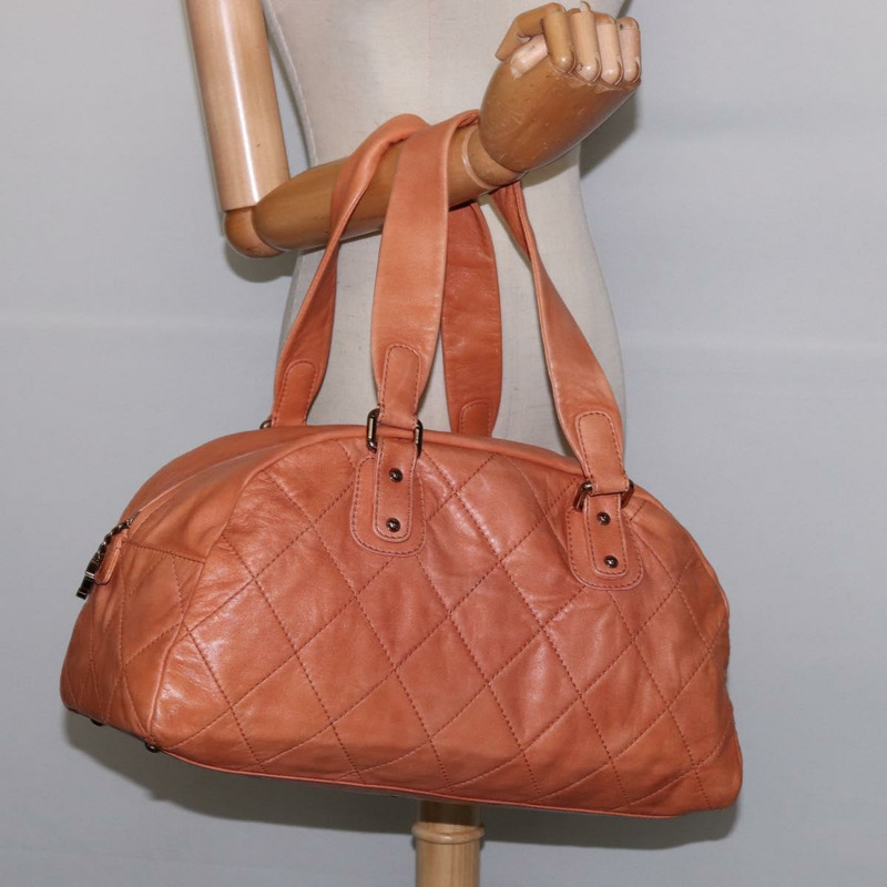 【日本直送】香奈兒 (CHANEL) 野性絎縫單肩包 棕色皮革 CC Auth 146246-22