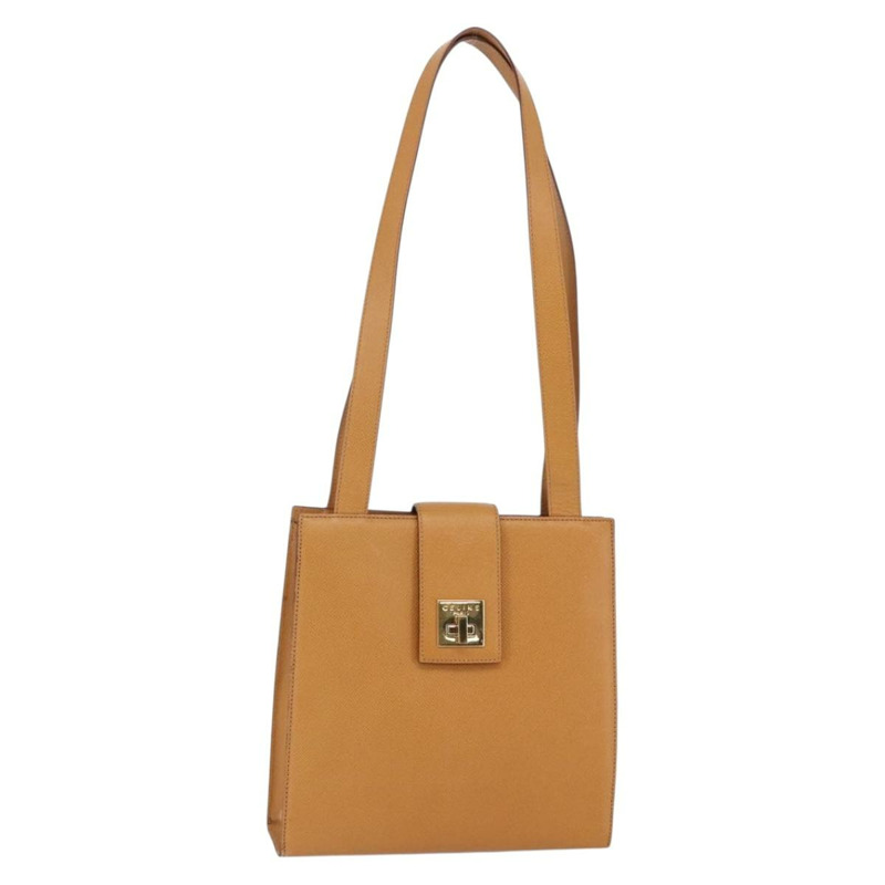 【日本直送】CELINE 皮革單背包 米色 金色 正品 145908-0