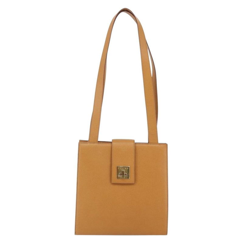 【日本直送】CELINE 皮革單背包 米色 金色 正品 145908-12