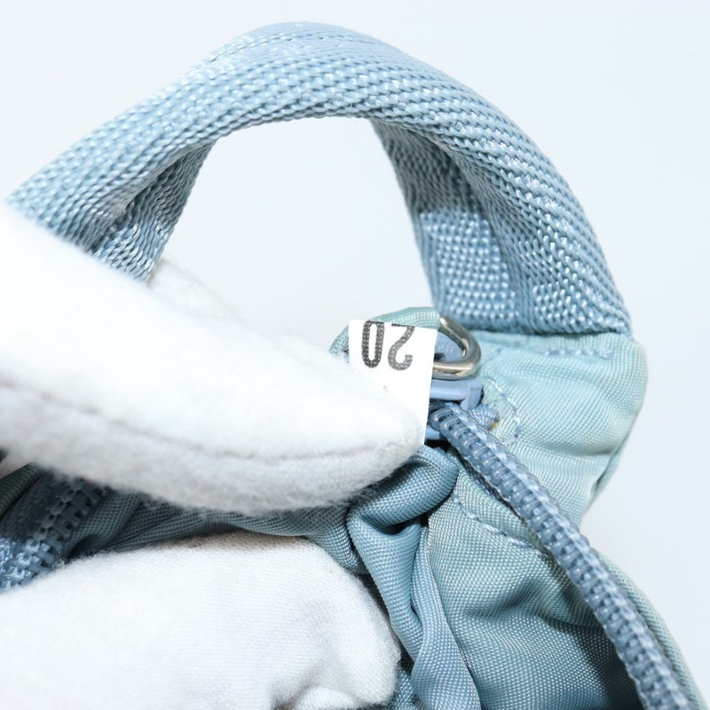 【日本直送】PRADA 尼龍手提包 淺藍色 銀色 正品 145937-11