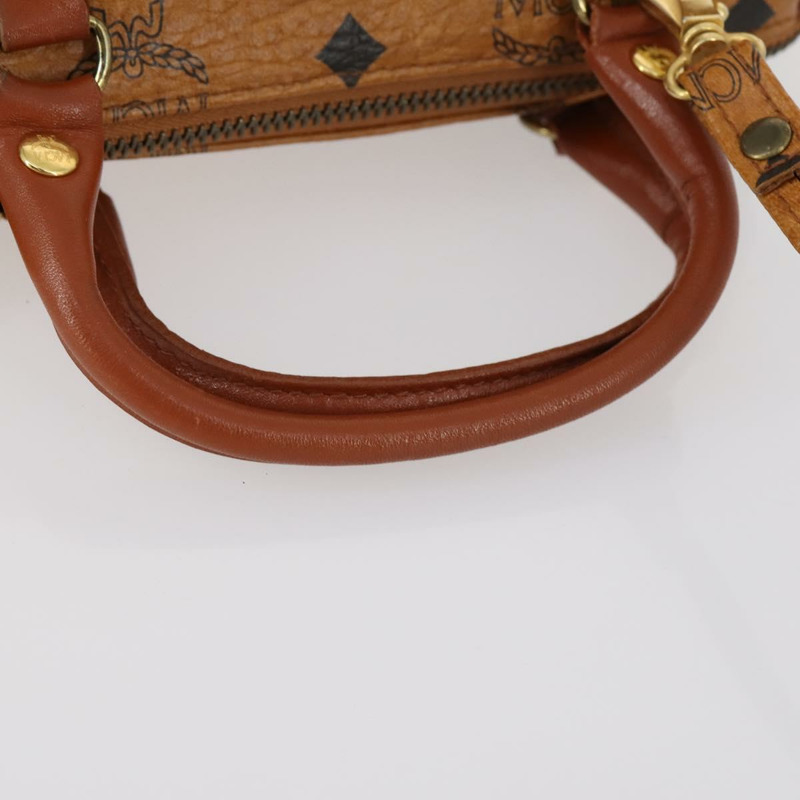 【日本直送】MCM Vicetos Logoogram 手提包 PVC 兩用棕色金色 正品 145962-8