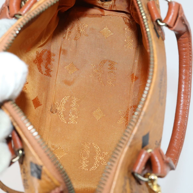 【日本直送】MCM Vicetos Logoogram 手提包 PVC 兩用棕色金色 正品 145962-10