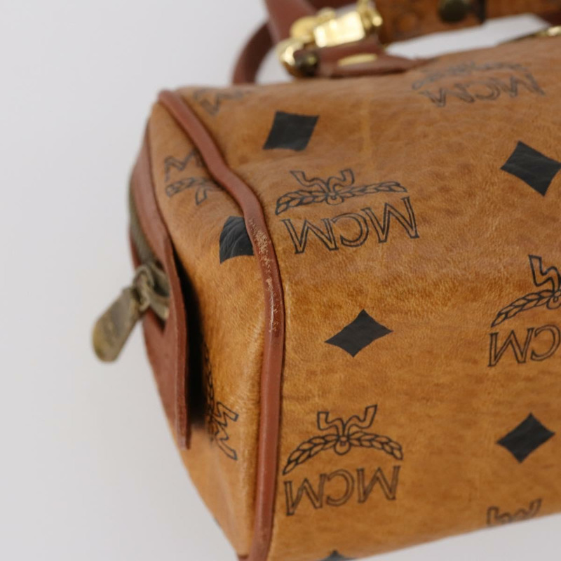 【日本直送】MCM Vicetos Logoogram 手提包 PVC 兩用棕色金色 正品 145962-15