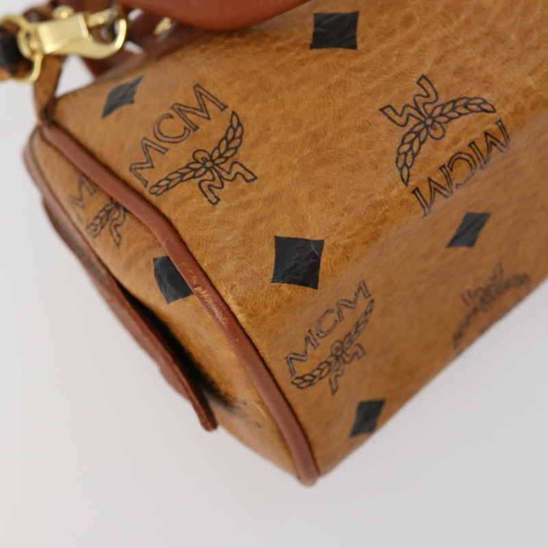 【日本直送】MCM Vicetos Logoogram 手提包 PVC 兩用棕色金色 正品 145962-17