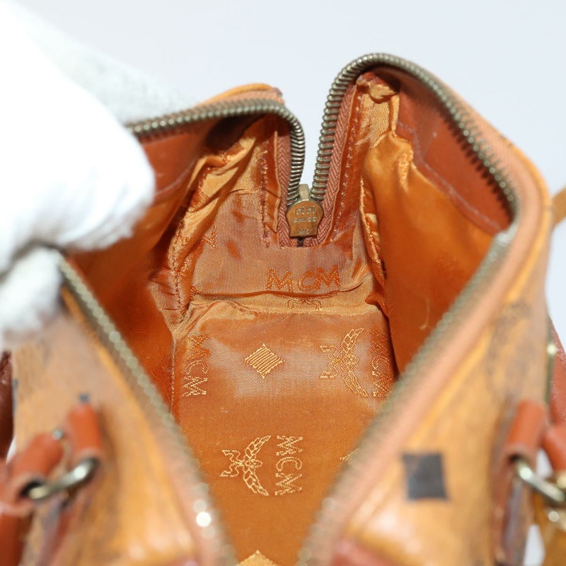 【日本直送】MCM Vicetos Logoogram 手提包 PVC 兩用棕色金色 正品 145962-19