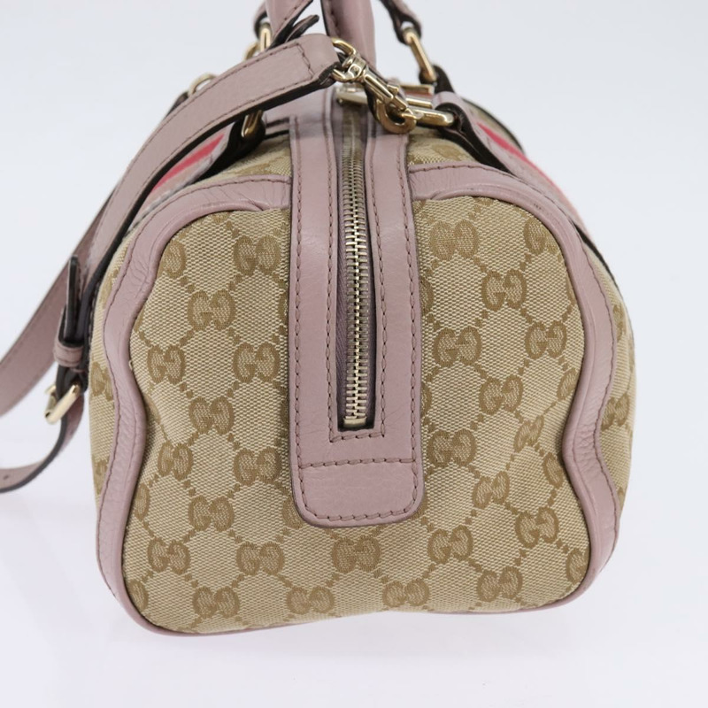 【日本直送】GUCCI GG帆布波士頓包 兩用 米色/金色 269876 正品 145953-2
