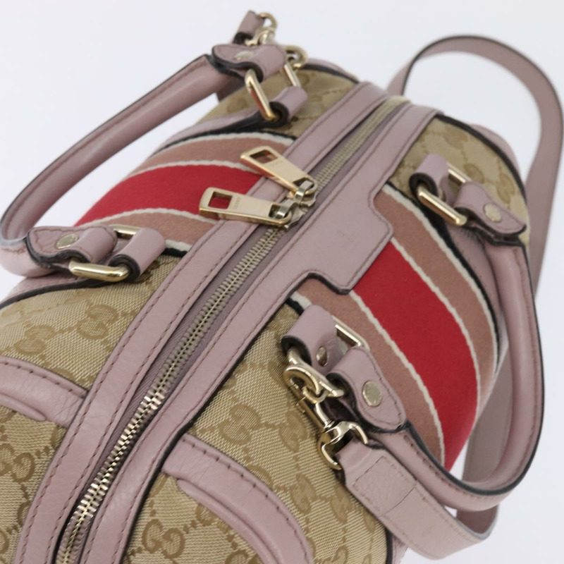 【日本直送】GUCCI GG帆布波士頓包 兩用 米色/金色 269876 正品 145953-5