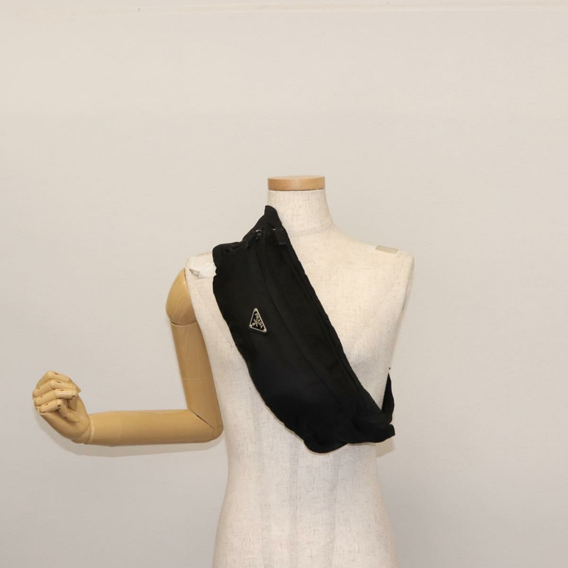 【日本直送】PRADA 腰包 尼龍 黑色 銀色 正品 145954-21