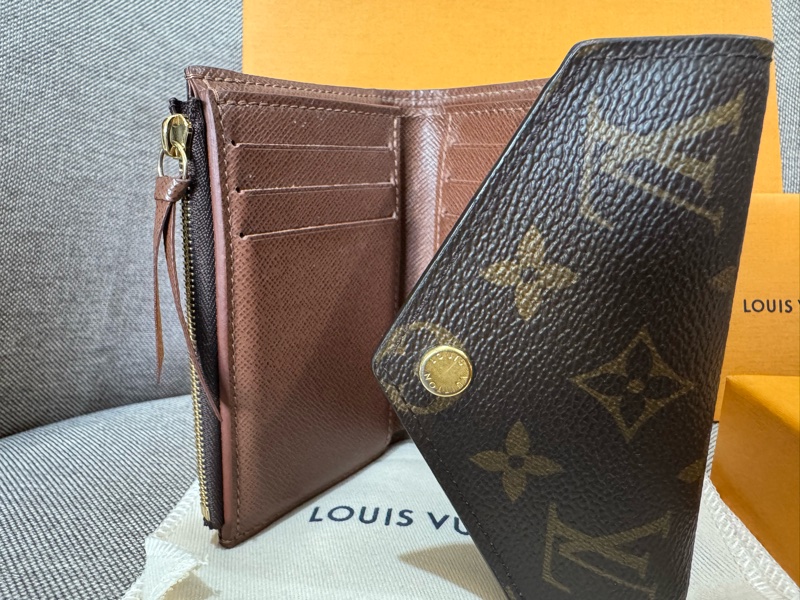 Louis Vuitton 專櫃大全配 老花經典短夾-15