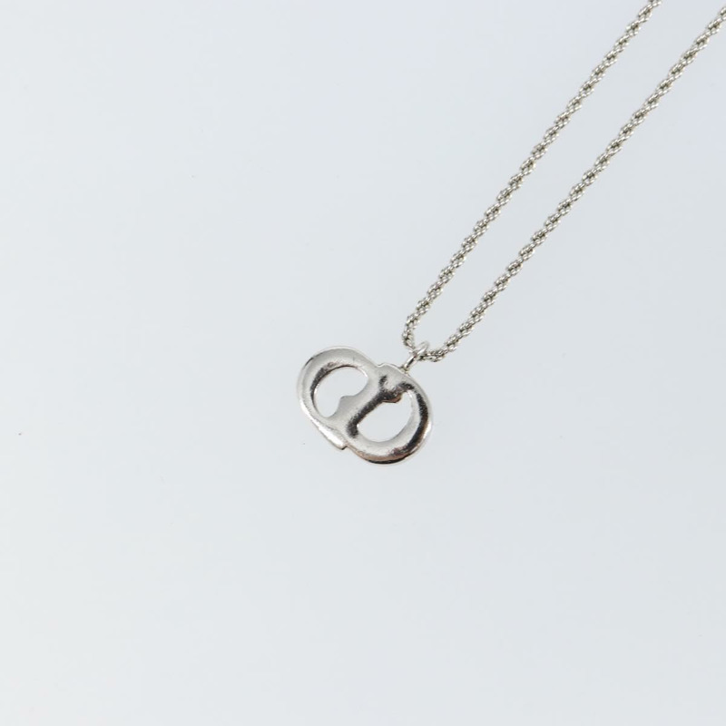 【日本直送】Christian Dior CD Logo 項鍊 金屬 銀色 Auth 146061-8