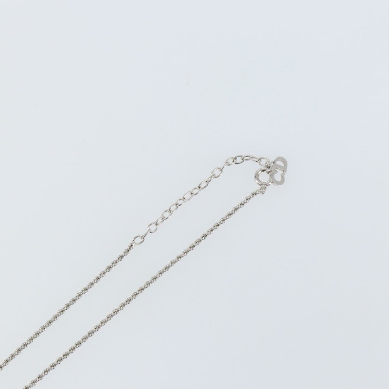 【日本直送】Christian Dior CD Logo 項鍊 金屬 銀色 Auth 146061-11