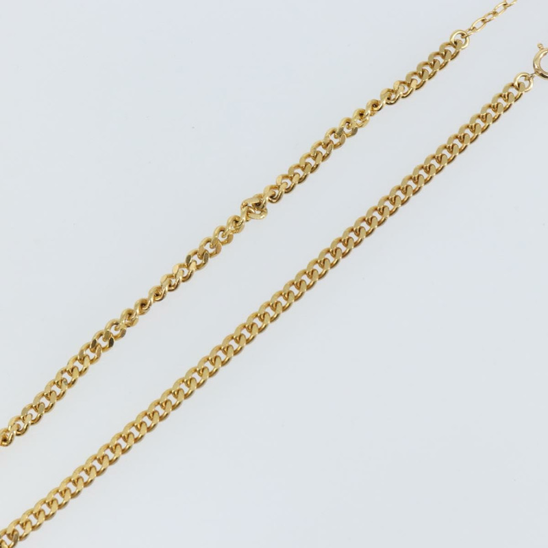 【日本直送】Christian Dior Curve Chain CD logo 項鍊 金屬金 Auth 146056-10