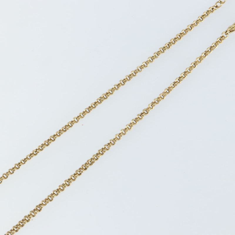 【日本直送】Christian Dior 鑲鑽 CD 標誌項鍊 金屬金 Auth 146055-10