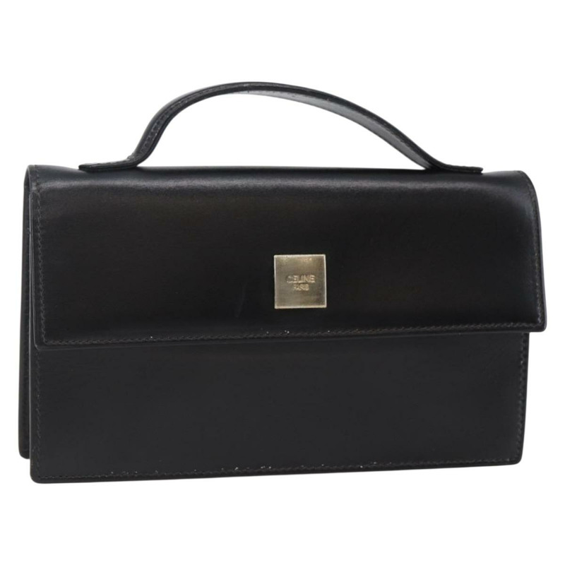 【日本直送】CELINE 手提包 黑色皮革 正品 sw1588-0
