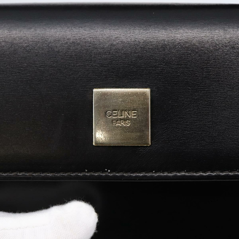 【日本直送】CELINE 手提包 黑色皮革 正品 sw1588-16