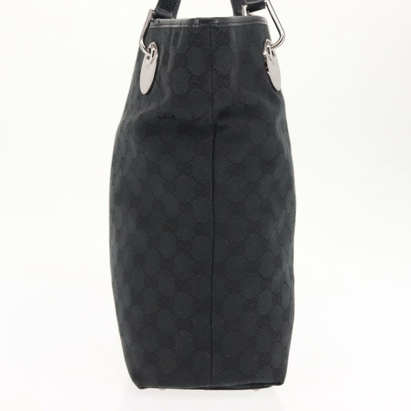 【日本直送】GUCCI GG帆布托特包 黑色金色 120836 正品 fm4884-3