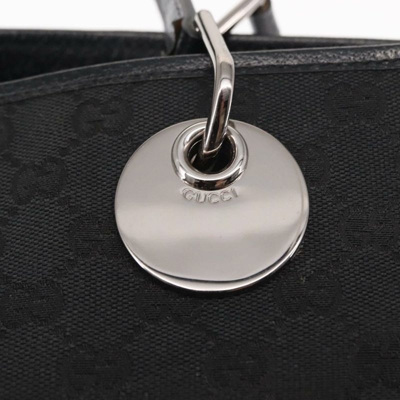 【日本直送】GUCCI GG帆布托特包 黑色金色 120836 正品 fm4884-9