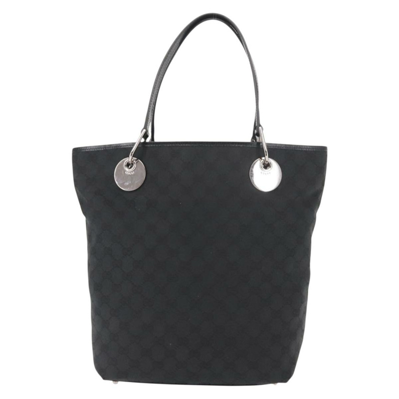 【日本直送】GUCCI GG帆布托特包 黑色金色 120836 正品 fm4884-12