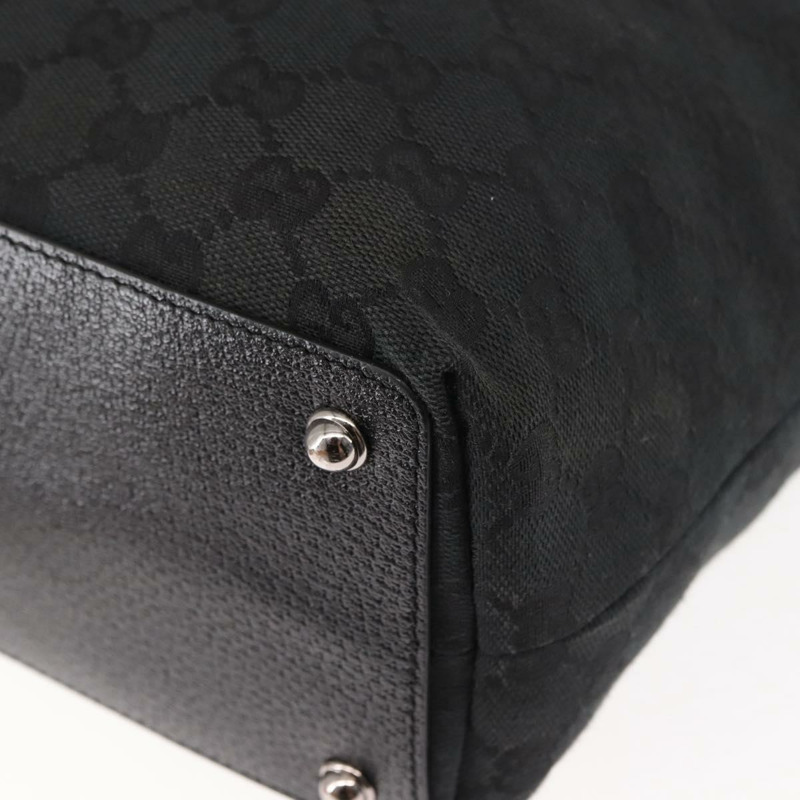 【日本直送】GUCCI GG帆布托特包 黑色金色 120836 正品 fm4884-13