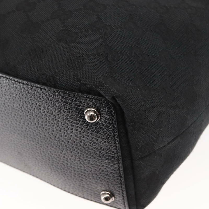 【日本直送】GUCCI GG帆布托特包 黑色金色 120836 正品 fm4884-15