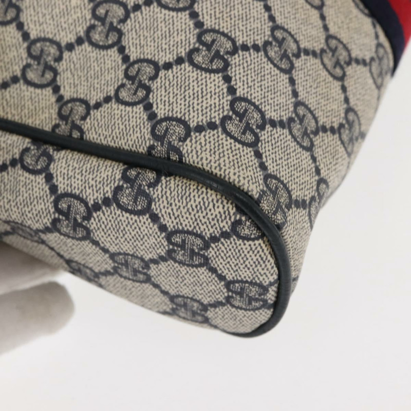 【日本直送】GUCCI GG Supreme Sherry Line 手拿包 紅色/海軍藍 63 01 012 Auth fm4879-6