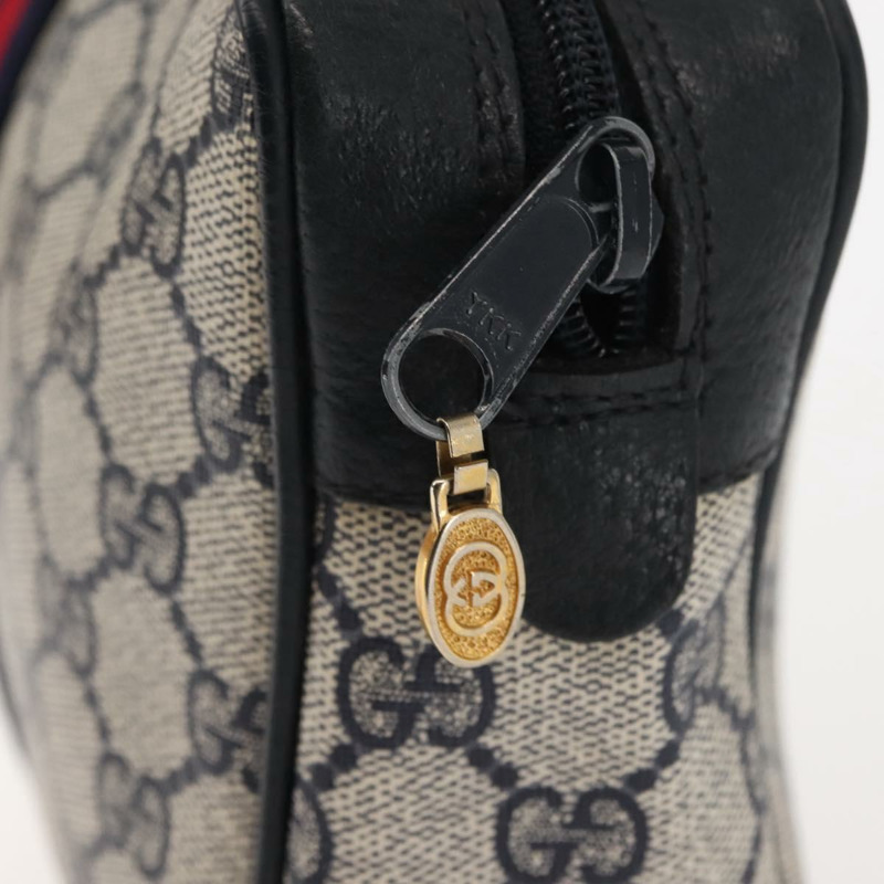 【日本直送】GUCCI GG Supreme Sherry Line 手拿包 紅色/海軍藍 63 01 012 Auth fm4879-7