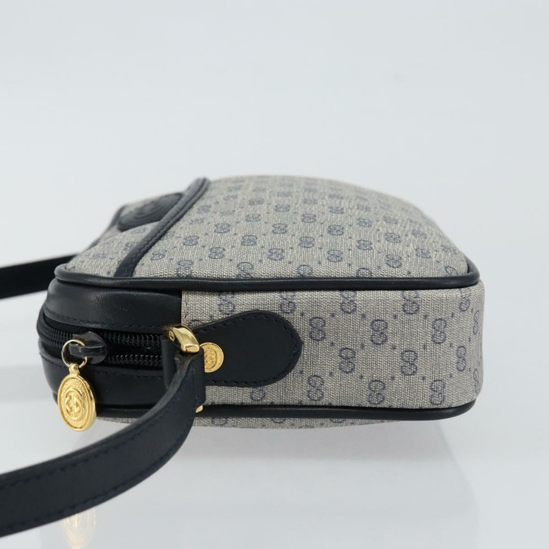 【日本直送】GUCCI Micro GG Supreme 單肩包 PVC 海軍藍/金色 007 56 0095 Auth fm4868-3