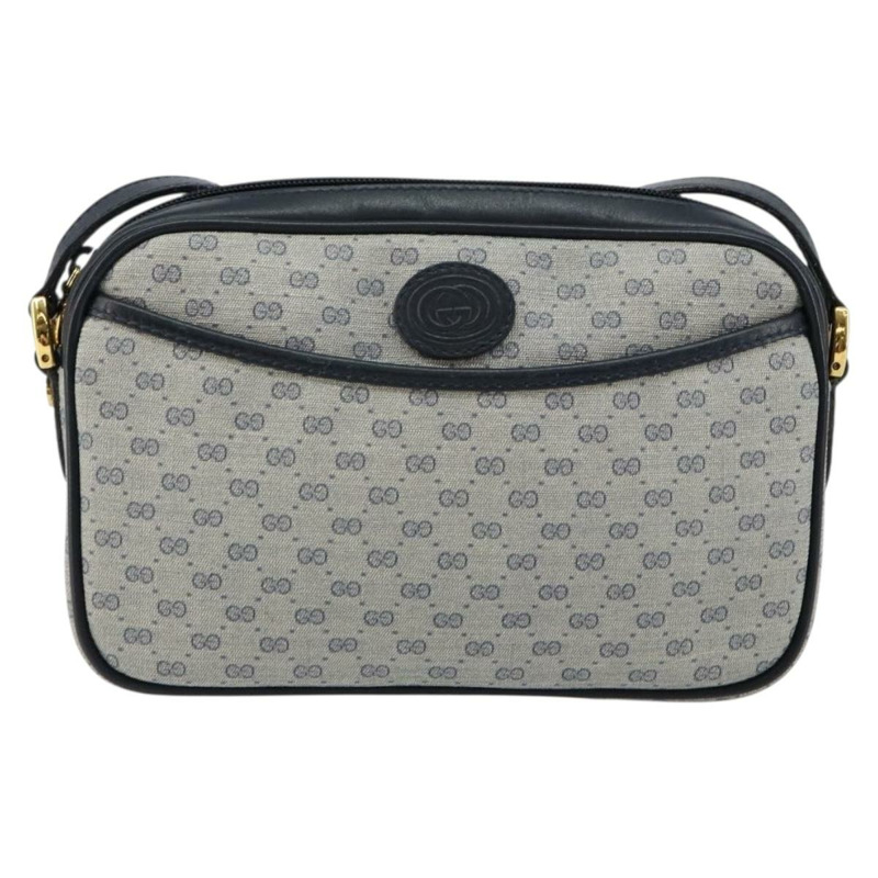 【日本直送】GUCCI Micro GG Supreme 單肩包 PVC 海軍藍/金色 007 56 0095 Auth fm4868-12